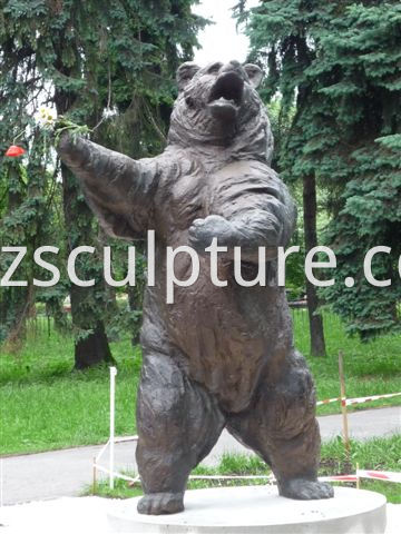 bronze bear statue